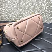 Valentino Small Roman Stud The Handle Bag Rose Cannelle BSF0NO Size 21 cm - 5