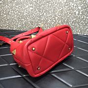 Valentino Small Roman Stud The Handle Bag Red BSF0NO Size 21 cm - 4