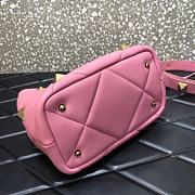 Valentino Small Roman Stud The Handle Bag Flamengo Pink BSF0NO Size 21 cm - 4