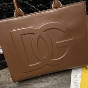 D&G Small Calfskin DG Daily Shopper Brown Size 36 cm - 5