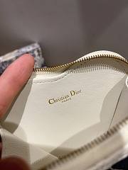 Dior Dioramour Caro Heart Pouch With Chain White S5097 Size 11 cm - 2
