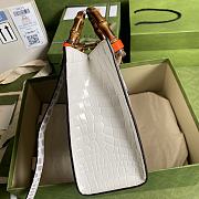 Gucci Diana Small Crocodile Tote Bag White 660195 Size 27 cm - 3