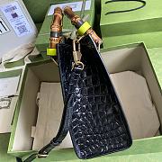 Gucci Diana Small Crocodile Tote Bag Black 660195 Size 27 cm - 4