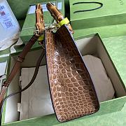 Gucci Diana Small Crocodile Tote Bag Brown 660195 Size 27 cm - 3