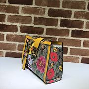 Gucci Padlock Monogram Flora Shoulder Bag in Yellow 498156 Size 26x18x10 cm - 2