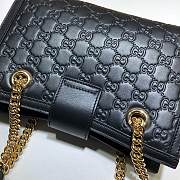Gucci Padlock Signature Shoulder Bag Black 498156 Size 26x18x10 cm - 6