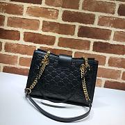 Gucci Padlock Signature Shoulder Bag Black 498156 Size 26x18x10 cm - 4