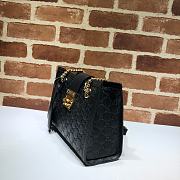 Gucci Padlock Signature Shoulder Bag Black 498156 Size 26x18x10 cm - 2