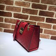 Gucci Padlock Signature Shoulder Bag Red 498156 Size 26x18x10 cm - 6