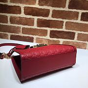 Gucci Padlock Signature Shoulder Bag Red 498156 Size 26x18x10 cm - 2