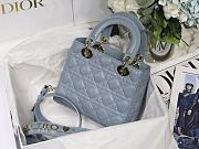 Dior Lady Dior My ABCDIOR Bag SKy Blue M0538 Size 20 cm - 3