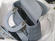 Dior Lady Dior My ABCDIOR Bag SKy Blue M0538 Size 20 cm - 4