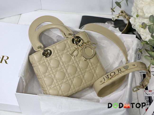 Dior Lady Dior My ABCDIOR Bag Beige M0538 Size 20 cm - 1