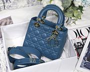 Dior Lady Dior My ABCDIOR Bag Steel Blue M0538 Size 20 cm - 1