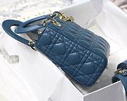 Dior Lady Dior My ABCDIOR Bag Steel Blue M0538 Size 20 cm - 3