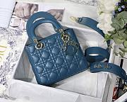 Dior Lady Dior My ABCDIOR Bag Steel Blue M0538 Size 20 cm - 4