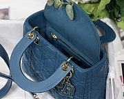 Dior Lady Dior My ABCDIOR Bag Steel Blue M0538 Size 20 cm - 5