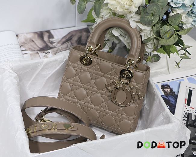 Dior Lady Dior My ABCDIOR Bag Dark Beige M0538 Size 20 cm - 1