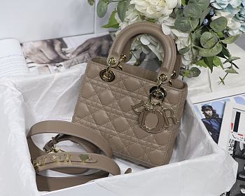 Dior Lady Dior My ABCDIOR Bag Dark Beige M0538 Size 20 cm