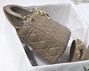 Dior Lady Dior My ABCDIOR Bag Dark Beige M0538 Size 20 cm - 3