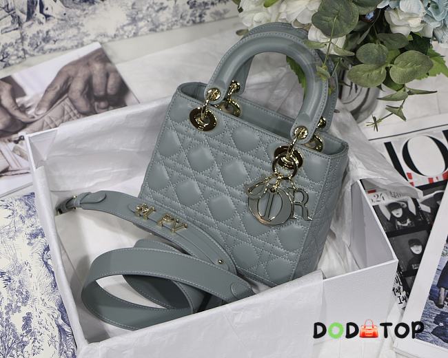 Dior Lady Dior My ABCDIOR Bag Blue Gray M0538 Size 20 cm - 1