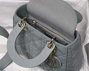 Dior Lady Dior My ABCDIOR Bag Blue Gray M0538 Size 20 cm - 3