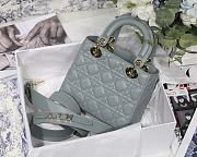 Dior Lady Dior My ABCDIOR Bag Blue Gray M0538 Size 20 cm - 6