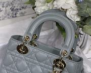 Dior Lady Dior My ABCDIOR Bag Blue Gray M0538 Size 20 cm - 5
