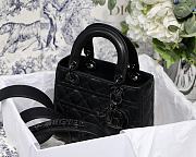 Dior Lady Dior My ABCDIOR Bag Black Metal M0538 Size 20 cm - 1