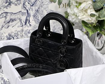 Dior Lady Dior My ABCDIOR Bag Black Metal M0538 Size 20 cm