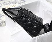 Dior Lady Dior My ABCDIOR Bag Black Metal M0538 Size 20 cm - 3
