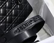 Dior Lady Dior My ABCDIOR Bag Black Metal M0538 Size 20 cm - 4