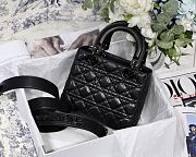 Dior Lady Dior My ABCDIOR Bag Black Metal M0538 Size 20 cm - 6
