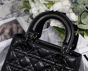 Dior Lady Dior My ABCDIOR Bag Black Metal M0538 Size 20 cm - 5