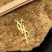 YSL Loulou Puffer Small Shearling Brown Bag 577476 Size 29×17×11cm - 3