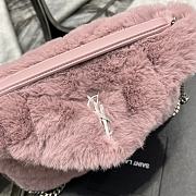 YSL Loulou Puffer Small Shearling Pink Bag 577476 Size 29×17×11cm - 6