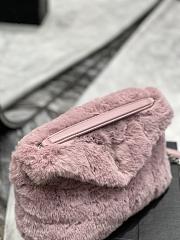 YSL Loulou Puffer Small Shearling Pink Bag 577476 Size 29×17×11cm - 2