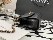Chanel Small Flap Bag With Top Handle Black AS2478 Size 22.5 cm - 5