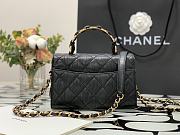 Chanel Small Flap Bag With Top Handle Black AS2478 Size 22.5 cm - 4