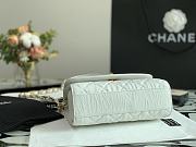 Chanel Small Flap Bag With Top Handle White AS2478 Size 22.5 cm - 6