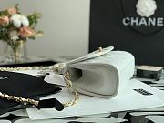 Chanel Small Flap Bag With Top Handle White AS2478 Size 22.5 cm - 5