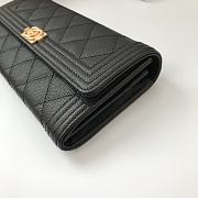 Chanel Long Wallet Black & Gold-tone Metal A80286 Size 19 cm - 3