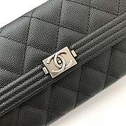 Chanel Long Wallet Black & Silver-tone Metal A80286 Size 19 cm - 6