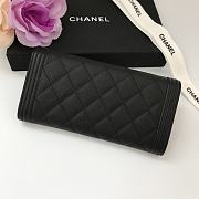 Chanel Long Wallet Black & Silver-tone Metal A80286 Size 19 cm - 5