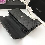 Chanel Long Wallet Black & Silver-tone Metal A80286 Size 19 cm - 3