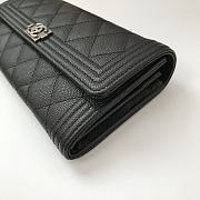 Chanel Long Wallet Black & Silver-tone Metal A80286 Size 19 cm - 2