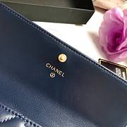 Chanel Long Wallet Navy Smooth Leather A80286 Size 19 cm - 3