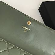 Chanel Long Wallet Olive Green Smooth Leather A80286 Size 19 cm - 4