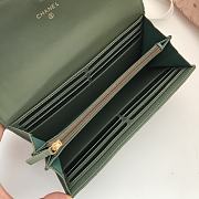 Chanel Long Wallet Olive Green Smooth Leather A80286 Size 19 cm - 2