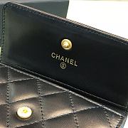 Chanel Boy Black & Gold-tone Metal Wallet A80734 Size 11.5 cm - 4